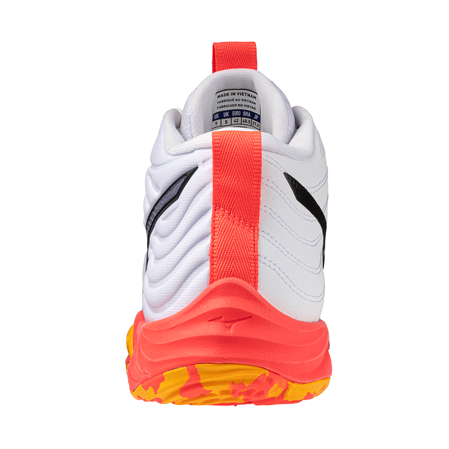 Mizuno WAVE MOMENTUM ELITE MID White/Fiery Coral 2/Citrus